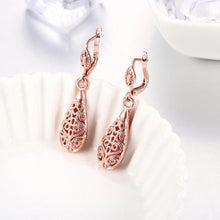 Load image into Gallery viewer, 18K Gold Laser Cut Filigree Drop Earrings - Assorted Colors
