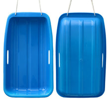 Load image into Gallery viewer, Winter Blue Plastic Snow Sled Boat Shape Sledge
