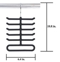 Load image into Gallery viewer, 4-Pack: Non-Slip Velvet Tie Hanger Organizer Rack
