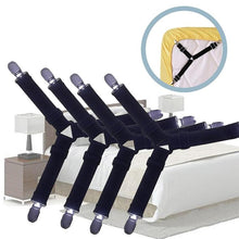 Load image into Gallery viewer, 4-Piece: Triangle Bed Sheet Holder Fastener Grippers Clips Suspender Strap
