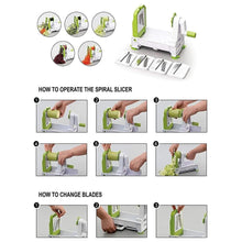 Load image into Gallery viewer, 5-Blade Vegetable White Spiralizer and Slicer
