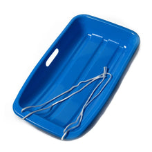 Load image into Gallery viewer, Winter Blue Plastic Snow Sled Boat Shape Sledge
