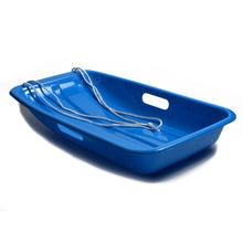 Load image into Gallery viewer, Winter Blue Plastic Snow Sled Boat Shape Sledge
