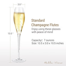Load image into Gallery viewer, 4-Pack: Bella Vino Standard Hand Blown Crystal Red/White Wine Glasses
