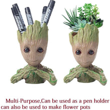 Load image into Gallery viewer, Boxod Treeman Baby Groot Succulent Flower Pot with Hole Pen Holder
