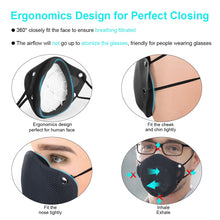 Load image into Gallery viewer, PM2.5 Mouth Nose Disconnect-type Reusable Washable Silicone Mask
