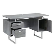 Load image into Gallery viewer, Modern Gray Office Desk with Storage
