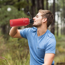 Load image into Gallery viewer, 2-Pack: Stainless Steel Wide Mouth Insulated Water Bottle with Interchangeable Caps
