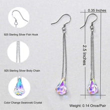 Load image into Gallery viewer, Aurora Borealis Crystal Drop Earrings Made with Swarovski Elements
