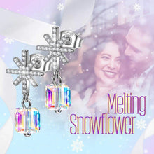 Load image into Gallery viewer, Aurora Borilles Snowflake Pave Drop Earring
