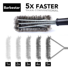Load image into Gallery viewer, Barbestar 18" 3 in 1 Safe Barbecue Grill Brush Wire Bristles
