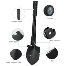 Load image into Gallery viewer, BoBKY - Multifunction Folding Military Shovel With Carrying Bag
