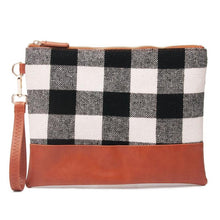 Load image into Gallery viewer, Buffalo Plaid Clutch  Durable and Lightweight Wristlet
