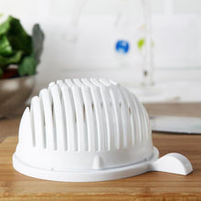 Load image into Gallery viewer, White Salad Cutter Bowl
