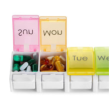 Load image into Gallery viewer, 7-Day Weekly Travel Pill Organizer
