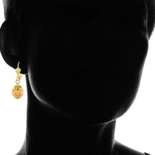 Load image into Gallery viewer, Gold Ball Drop Lever Back Earrings
