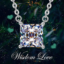 Load image into Gallery viewer, Classic Sqaure Cut Diamond Created Necklace
