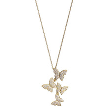 Load image into Gallery viewer, Cluster Hanging Butterflies Necklace - Assorted Colors
