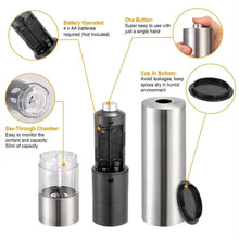 Load image into Gallery viewer, Electric Salt Pepper Grinder with Light Adjustable Coarseness
