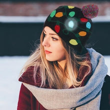 Load image into Gallery viewer, Festive LED Lights Knit Hat
