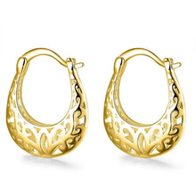 Load image into Gallery viewer, Filigree Leverback Hoop Earrings
