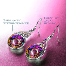 Load image into Gallery viewer, Flaming Phoenix Fire Swirl Drop Earring
