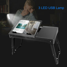 Load image into Gallery viewer, Foldable Laptop Table Bed Notebook Desk with Cooling Fan Mouse Board
