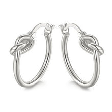 Load image into Gallery viewer, French Lock Knot Hoops in 18K Gold
