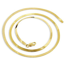 Load image into Gallery viewer, Gold Magic Herringbone Flat Chain Necklace - Size: 18"
