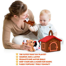 Load image into Gallery viewer, Hakol Dog House Educational Toy With 4 Squishy and Barking Puppies Playset
