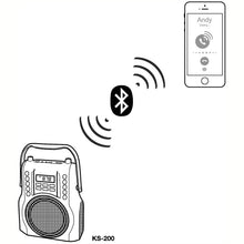 Load image into Gallery viewer, Koramzi Karaoke Portable Boombox with Bluetooth and Rechargeable Battery
