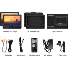 Load image into Gallery viewer, Koramzi PDVD-DK95 Portable 9" Dual Screen
