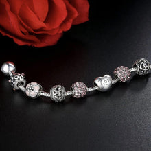 Load image into Gallery viewer, Mother's Day "LOVE" Engraved Heart Charm Bracelet
