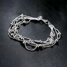 Load image into Gallery viewer, Orchid Pearls Dangling Link Bracelet

