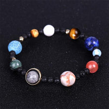 Load image into Gallery viewer, Planets of the Galaxy Marble Stretch Bracelet
