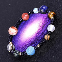 Load image into Gallery viewer, Planets of the Galaxy Marble Stretch Bracelet

