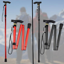 Load image into Gallery viewer, Portable Aluminum Folding Walking Travel Stick Cane
