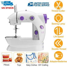 Load image into Gallery viewer, Portable Electric Sewing Machine w/ Foot Pedal LED Light
