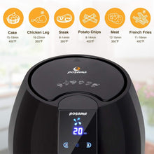 Load image into Gallery viewer, Posame 1500W 4.2 QT Black LCD Digital Touch Screen Air Fryer
