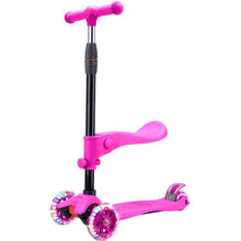 Load image into Gallery viewer, Rugged Racers 2-in-1 Kick Scooter with Removable Seat and LED Wheels
