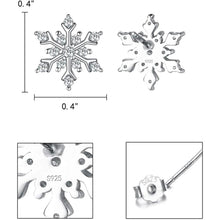 Load image into Gallery viewer, Snowflake for Winter Pave Stud Earrings

