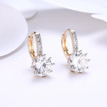 Load image into Gallery viewer, Starburst Swarovski Elements Pav'e Leverback Earrings
