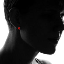 Load image into Gallery viewer, Sterling Silver Trio Red, White and Turquoise Stud Earring Set
