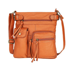 Load image into Gallery viewer, Super Soft Genuine Leather Top Belt Accent Crossbody Bag
