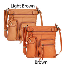 Load image into Gallery viewer, Super Soft Genuine Leather Top Belt Accent Crossbody Bag
