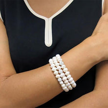Load image into Gallery viewer, Swarovski Crystal Ball And Genuine Freshwater Pearl Stretch Bracelet
