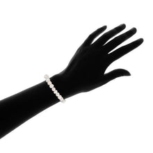 Load image into Gallery viewer, Swarovski Crystal Ball And Genuine Freshwater Pearl Stretch Bracelet
