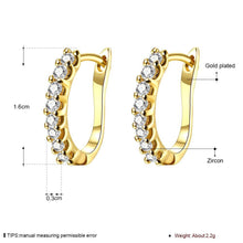 Load image into Gallery viewer, Swarovski Crystal Hoop Earrings In 18K Yellow Gold
