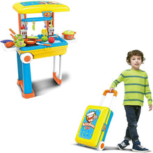Load image into Gallery viewer, Toy Chef 2-in-1 Pretend Play Travel Set For Kids
