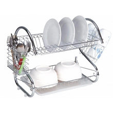Load image into Gallery viewer, Two-Tier Stainless-Steel Dish Rack - Assorted Sizes
